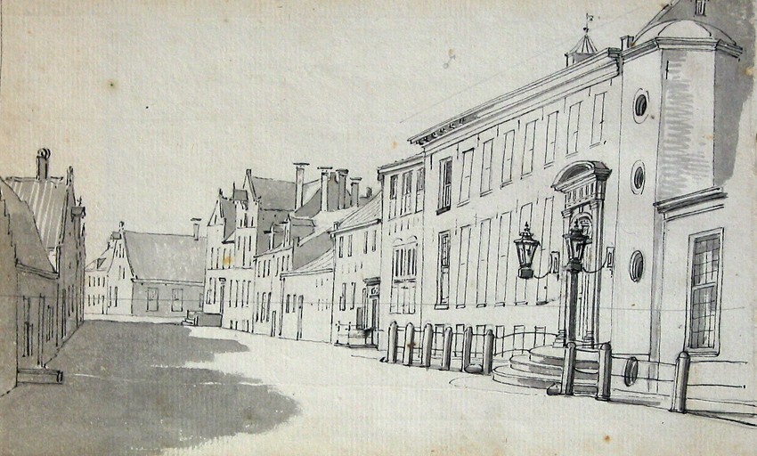 'Achter de Muur' gezien naar het noorden (voorstudie)